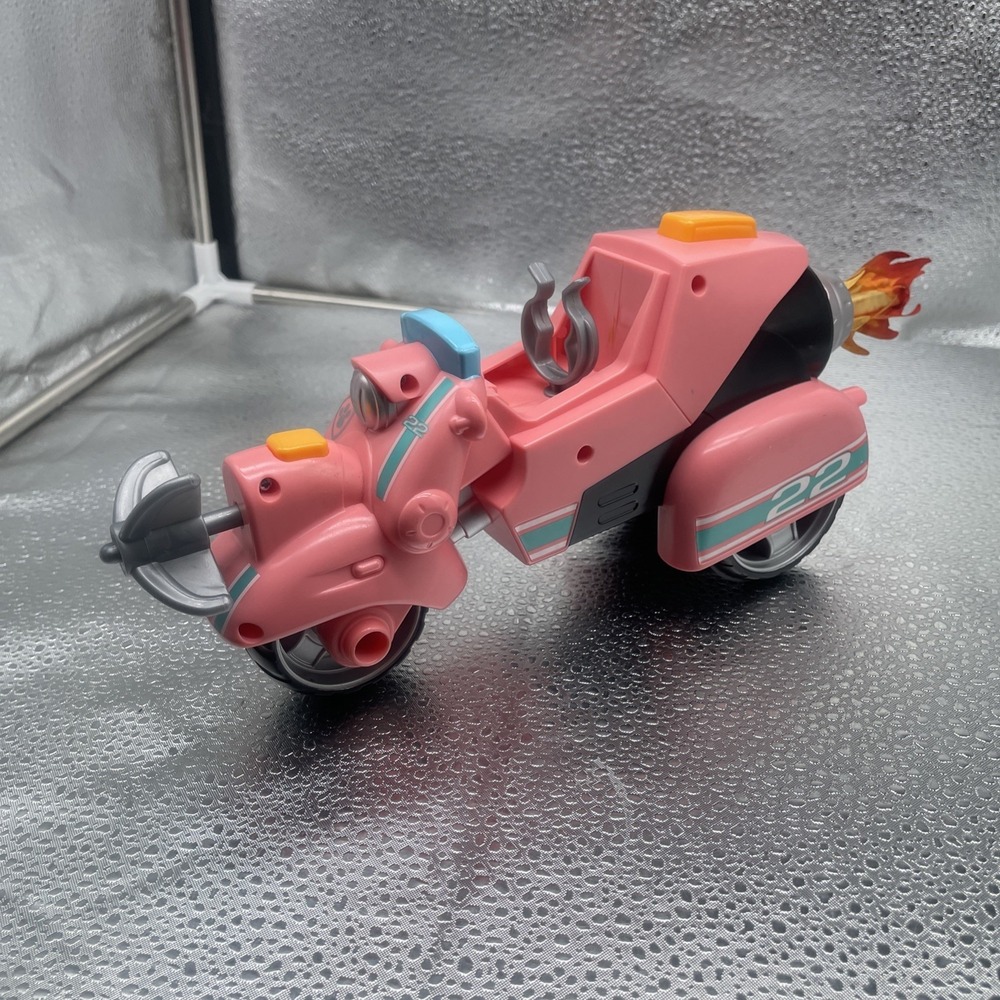 Paw Patrol Liberty Deluxe Pink Motorcycle Spinning Flame Vehicle Toy Car
